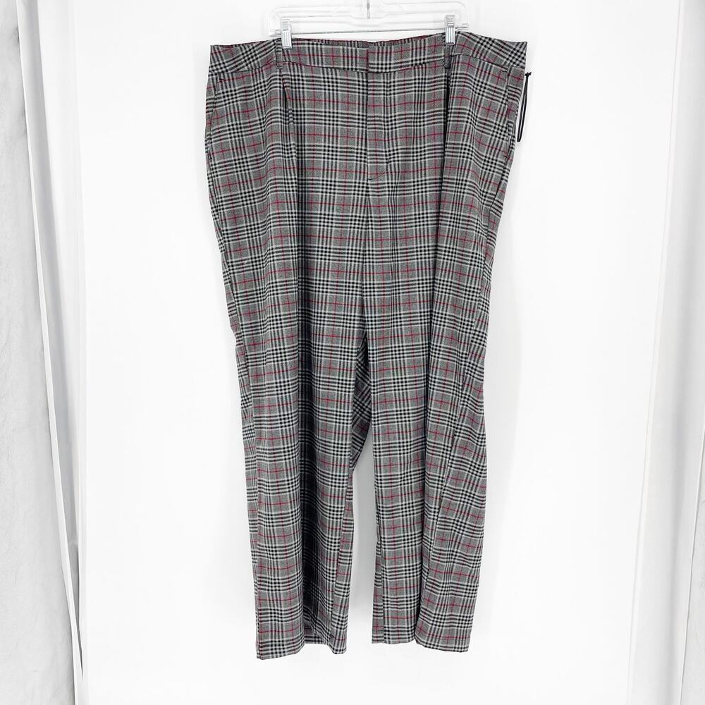 Ava & Viv High Rise Straight Leg Plaid Pants Size 24